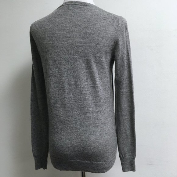 Madewell Moi gray black merino wool graphic crew neck sweater XS - Picture 5 of 7